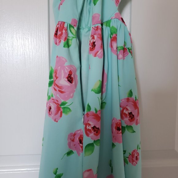 Bo Bel Aqua Dress Size Medium - Picture 9 of 9